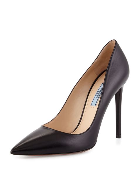 prada leather pointed toe pump|prada leather slingback pumps.